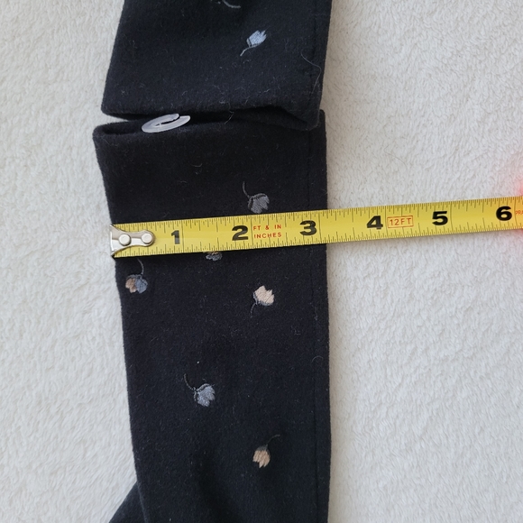 ECHO | Vintage Embroidered Floral Gloves NEW Ladies Small Black - Picture 3 of 12